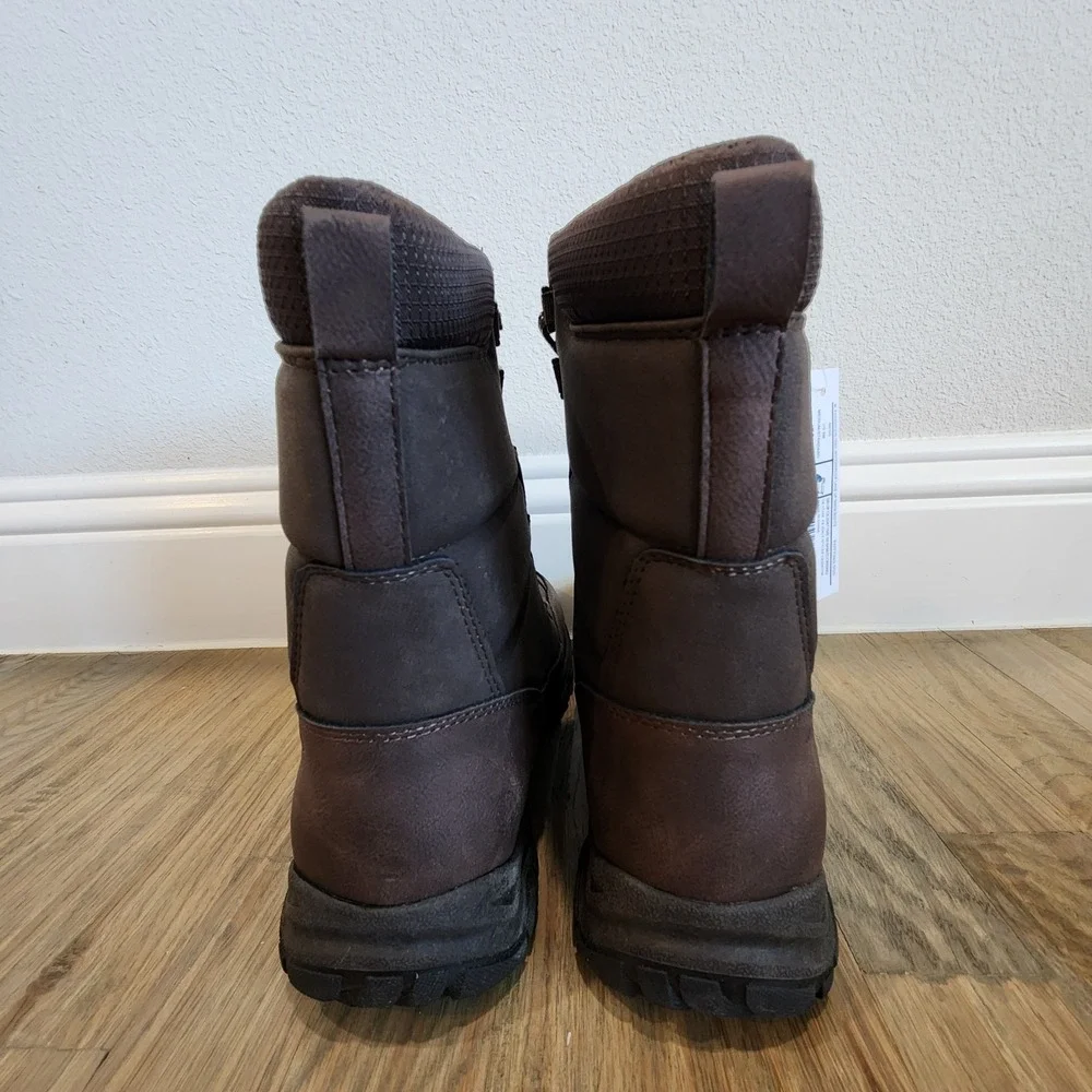 NEW Lands End Mens Size 9M Expedition Trail Waterproof Brown Lace Up Snow Boots